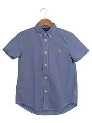 Vorschaubild 1 von Kinder Hemd kurzarm kariert Blau Gr. 122 Baumwolle Casual