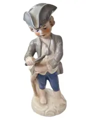 Vorschaubild 1 von Dekofigur Junge mit Messer Porzellan Mehrfarbig Klassisch Sammlerfigur