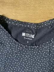 Vorschaubild 2 von Damen T-Shirt Gr. 38/M Schwarz gepunktet Casual Rüschen