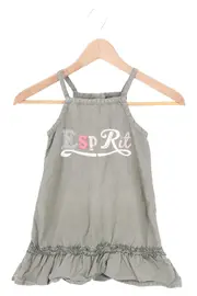 Vorschaubild 1 von Mädchen Freizeitkleid Gr. 104 Grün Baumwolle Schriftzug Casual