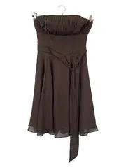 Vorschaubild 1 von Damen Cocktailkleid Gr. 38/M Braun Elegant Ärmellos Festlich