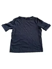 Vorschaubild 1 von Damen Langarmshirt Gr. 40/L Schwarz Casual Baumwolle