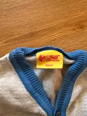 Vorschaubild 6 von Baby Strickjacke Gr. 92 Grau Blau Baumwolle Cardigan
