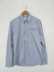Vorschaubild 2 von EDC Herren Business Hemd Langarm Blau Gr. 48/M Baumwolle