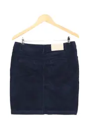 Vorschaubild 2 von Damen A-Linienrock Gr. 38/M Blau Cord Business Casual