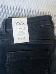 Vorschaubild 2 von Damen Skinny Jeans Schwarz Gr. 40 Mid Rise Ankle Stretch