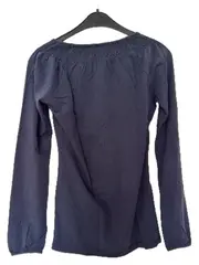 Vorschaubild 5 von Damen Langarmshirt Gr. 38/M Blau Casual Baumwolle