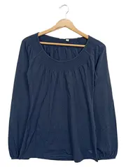 Vorschaubild 1 von Damen Langarmshirt Gr. 38/M Blau Casual Baumwolle