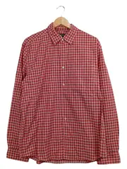 Vorschaubild 1 von Freizeithemd Herren L Kariert Rot Baumwolle Casual