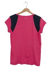 Vorschaubild 2 von Damen T-Shirt Sportlich Rosa Gr. 38/M Streifen Logo-Print