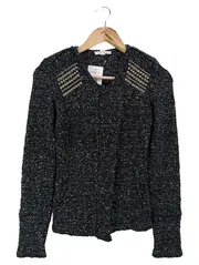 Vorschaubild 1 von Damen Strickjacke Schwarz Vintage Elegant Einheitsgröße