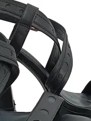 Vorschaubild 4 von Plateausandalen Damen Gr. 37 Schwarz Leder High Heels