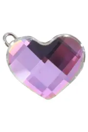 Vorschaubild 1 von Kettenanhänger Herz Lila Glas Elegant Damen Anhänger Schmuck