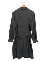 Vorschaubild 2 von Damen Blusenkleid Gr. 42/XL Schwarz Business Hemdblusenkleid