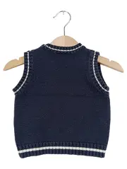 Vorschaubild 2 von Kinder Pullunder Gr. 62 Blau Klassisch