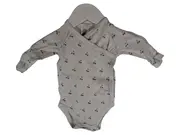 Vorschaubild 1 von Baby Body Gr. 50 Wickelbody Langarm Kirschen Bio Organic Weiß