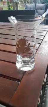 Vorschaubild 2 von Vase Engel Motiv Glas Transparent 13cm Klassisch Deko