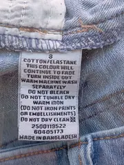 Vorschaubild 4 von Damen Jeansrock 36/S Blau Casual Vintage Streetwear Fransen