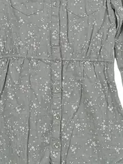 Vorschaubild 4 von Kinder Blusenkleid Gr. 8/128 Grau Sterne Casual Baumwolle