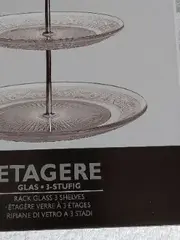 Vorschaubild 2 von Etagere 3-stufig Glas Metall Modern Transparent H34cm Servierplatte