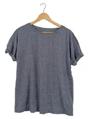 Vorschaubild 1 von Damen T-Shirt Gr. 40/L Grau Meliert Kurzarm Casual