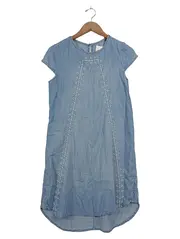 Vorschaubild 1 von EDC Damen Jeanskleid Blau Gr. 34/XS Casual Sommerkleid Stickerei