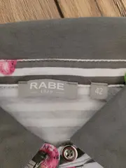 Vorschaubild 4 von Poloshirt Damen Gr. 42/XL Kurzarm Blumenmuster Gestreift Mehrfarbig