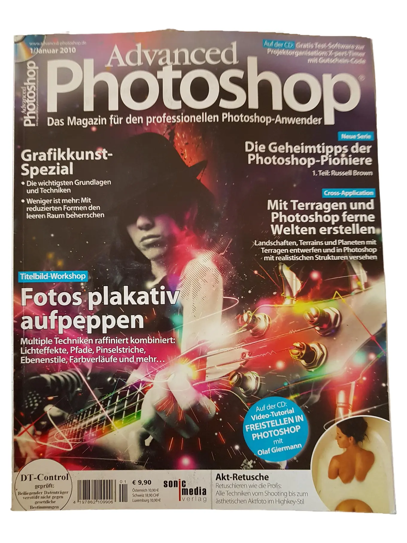 ADVANCED PHOTOSHOP Grafik-Kunst-Spezial Jan 2010 Magazin Tutorials CD