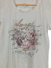 Vorschaubild 2 von Taifun Damen T-Shirt Gr. 40/L Beige Casual mit Schriftzug & Blumenmuster