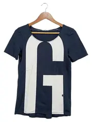 Vorschaubild 1 von G-Star Damen T-Shirt mit großem G Logo Blau Gr. 34/XS Casual