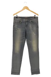 Vorschaubild 1 von Slim Fit Destroyed Jeans Damen Blau W30/38 L31 Baumwolle