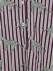 Vorschaubild 3 von Damen Hemdbluse Gr. 42/XL Mehrfarbig Gestreift Leopardenmuster