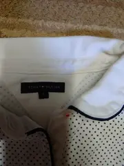 Vorschaubild 3 von Damen Poloshirt Punkte Weiß Gr. 36/S Preppy Freizeit