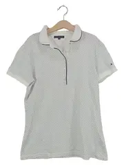 Vorschaubild 1 von Damen Poloshirt Punkte Weiß Gr. 36/S Preppy Freizeit