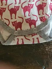 Vorschaubild 3 von Baby Body Langarm Katzenmuster Mehrfarbig Gr. 50/56 Kinder
