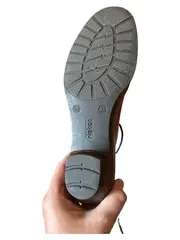 Vorschaubild 4 von Damen Stiefelette Gr. 38 Braun Leder Schnürschuhe Casual