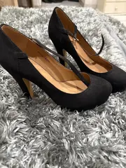 Vorschaubild 2 von Damen Pumps Schwarz Gr. 36 Elegant Mary Jane Riemchenschuhe