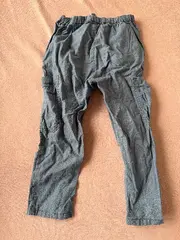 Vorschaubild 2 von Cargohose Kinder Gr. 98 Blau Leinen Baumwolle Jungen