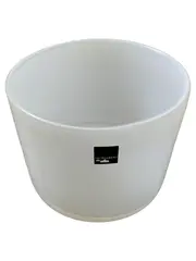 Vorschaubild 1 von Übertopf Glas Weiß Zylindrisch Modern Blumentopf Ø16cm H12cm