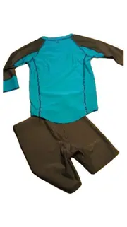 Vorschaubild 3 von Kinder Rashguard Set Shirt Shorts Gr. 122/128 Blau Grau
