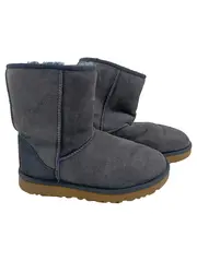 Vorschaubild 1 von Damen Stiefel Gr. 38 Blau Wildleder Fellbesatz Winter Boots Casual