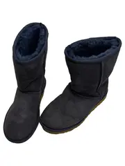 Vorschaubild 2 von Damen Stiefel Gr. 38 Blau Wildleder Fellbesatz Winter Boots Casual