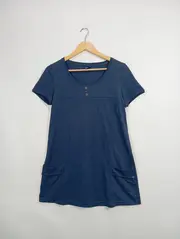 Vorschaubild 2 von Damen Freizeitkleid T-Shirt-Kleid Gr. 36/S Blau Casual