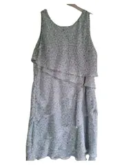 Vorschaubild 2 von TAIFUN Damen Sommerkleid Gr. L Türkis Volant Schlangenmuster Elegant