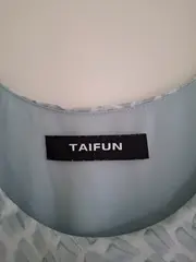 Vorschaubild 5 von TAIFUN Damen Sommerkleid Gr. L Türkis Volant Schlangenmuster Elegant