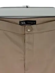 Vorschaubild 3 von Damen Kunstleder Hose Beige Slim Fit Gr. M / 36 Kunstlederhose