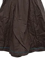 Vorschaubild 4 von Empirekleid Damen Braun Baumwolle Pailletten Raffungen Gr. 40 L