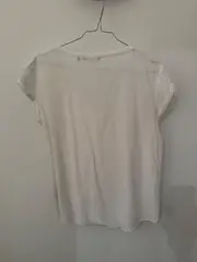 Vorschaubild 3 von Damen T-Shirt Gr. 38 M Weiß Casual Viskose