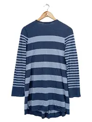 Vorschaubild 2 von Damen Strickjacke Gr. 34/XS Blau Gestreift Casual Cardigan