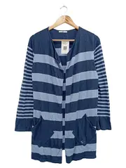 Vorschaubild 1 von Damen Strickjacke Gr. 34/XS Blau Gestreift Casual Cardigan